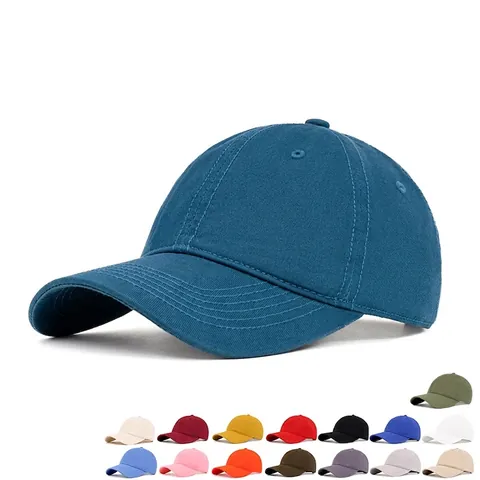 Baseball Cap Cotton Solid Color Adjustable Metal Buckle Breathable Deep Fit Sun Hat For Unisex Adults