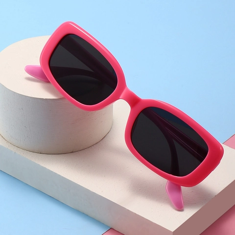 Kids Polarized Sunglasses UV400 Protection PC Frame Flexible Silicone Temples Retro Square Outdoor Eyewear Boys Girls