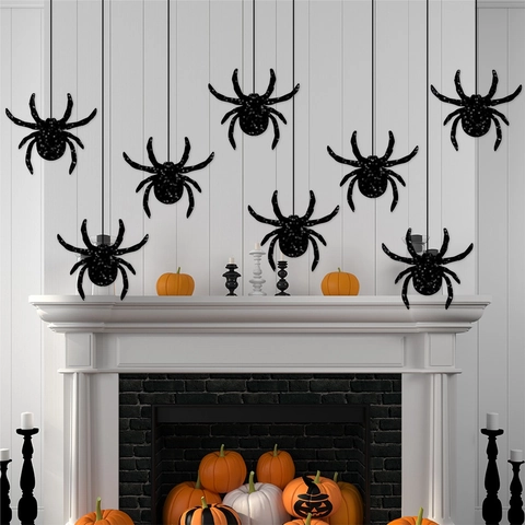 Halloween Papier Banner Happy Halloween Girlande Spinne Wandaufkleber Party Deko Geisterhaus Dekoration