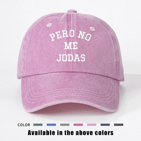 Casquette De Baseball En Coton Lavé Pero No Me Jodas Slogan Rétro Délavé Chapeau Trucker Pour Hommes Femmes Ajustable Protection Solaire