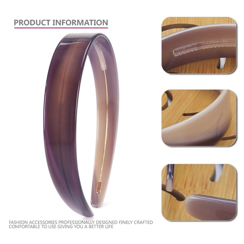 Retro Acetat Breites Stirnband Für Frauen Rutschfest Mit Zähnen Vintage Haarreif High End Stil Glänzend Elegant