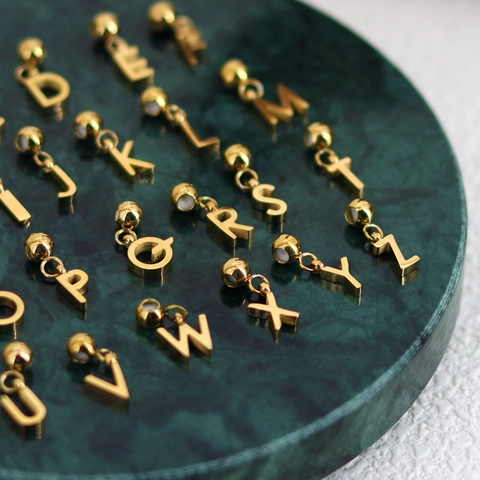 Collier À Coulisse Réglable En Acier Inoxydable Pour Femmes Pendentifs Lettres Alphabet Chiffres DIY Bijoux Minimalistes