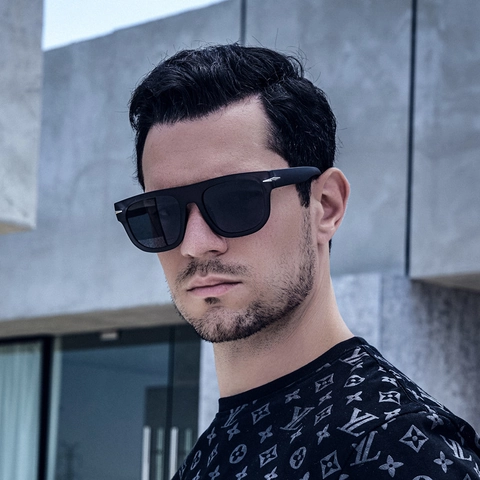 Oversized Square Sunglasses PC Frame PC Lens UV400 Protection Flat Top Fashion Outdoor Eyewear Men Women