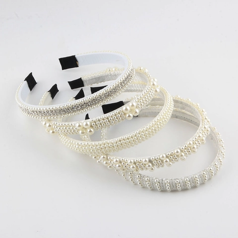 Elegantes Künstliche Perlen Strass Stirnband Haarreif Für Braut Hochzeit Party Koreanischen Stil Accessoires Frauen