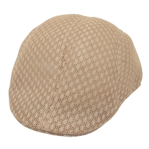 Mesh Flat Cap Ivy Hat Breathable Hollow Out Summer Sun Protection British Retro Cabbie Driving Cap For Men Women