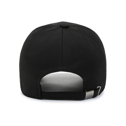 Gorra De Béisbol Clásica Algodón Sarga Sombrero De Sol Para Hombres Ajustable Color Sólido Gorra Con Visera Escudo Metal