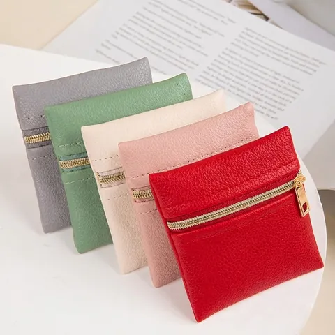 Bolsa De Joyería De Cuero PU Bolsa De Almacenamiento Con Cremallera Para Anillos Pendientes Collares Organizador Portátil Forro De Terciopelo