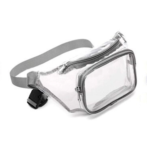 Clear Fanny Pack Transparent PVC Waist Bag Waterproof Adjustable Strap For Outdoor Sports Running Travel Unisex