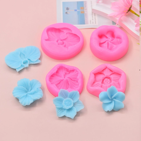 Floral Shapes Silicone Cake Mold DIY Fondant Baking Tool Chocolate Clay Resin Crafting Handmade Accessory