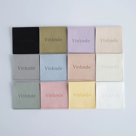 Microfiber Jewelry Pouch Envelope Style Soft Velvet Storage Bag For Necklace Earring Gift Packaging Small Square Organizer