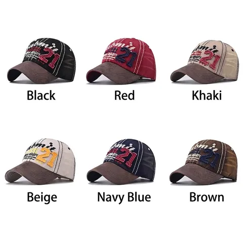 Cappello Da Baseball Vintage Cotone Lavato Denim Ricamo Grafico Berretto Sole Streetwear Regolabile Unisex Retro