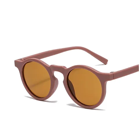 Round Kids Sunglasses UV400 Protection Retro Matte PC Frame Fashion Eyewear For Boys Girls Outdoor