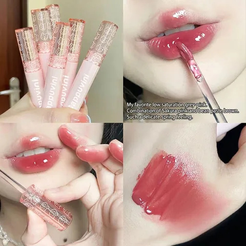 Bubbly Bear Lip Glaze Εφέ Καθρέφτη Ενυδατικό Lip Tint Μεγάλης Διάρκειας Χαριτωμένο Σχέδιο Με Αρκουδάκι