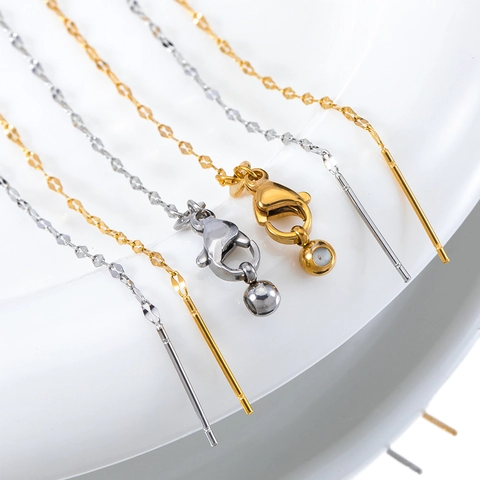 Roestvrijstalen Halsketting Ketting Verstelbaar Minimalistisch Box Snake Lip Ketting Voor Hangers DIY Sieraden Maken Dames Heren