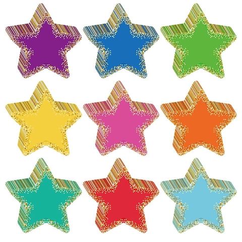 Recortes De Papel Estrella Corazón Flor Círculo Decoración De Tablón De Anuncios Del Aula Etiquetas De Recompensa Cartulina