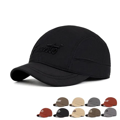 Gorra Béisbol Visera Corta Secado Rápido Poliéster Ajustable Transpirable Deporte Aire Libre Sombrero Sol Unisex