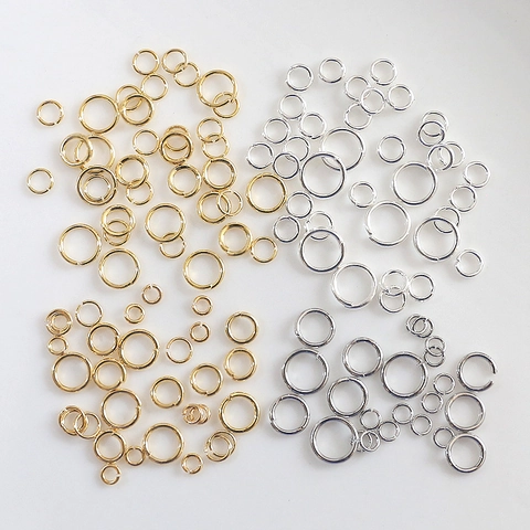 Gold Plated Brass Open Jump Rings For DIY Jewelry Making Connection Loops Necklace Earring Findings
