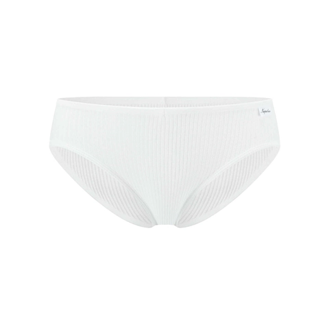 Women Cotton Ribbed Panties Low Waist Breathable Soft Briefs Solid Color Tummy Control Knitted Daily Lingerie Underwear