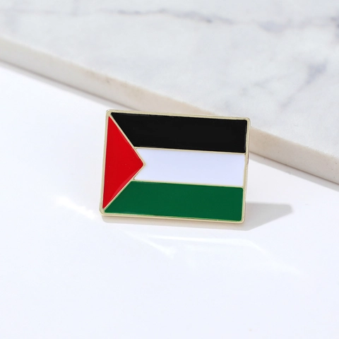 Spille Bandiera Nazionale Lega Metallo Pin Smalto Palestina Israele USA Design Per Abbigliamento Borse Risvolto Decorativo Unisex
