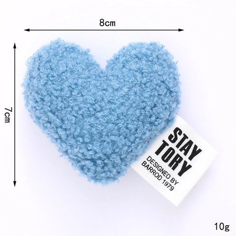 Cute Teddy Fleece Plush Heart Shaped DIY Accessory Patch Heart Decoration For Clothing Bags Hats Women Sweet Accessory
