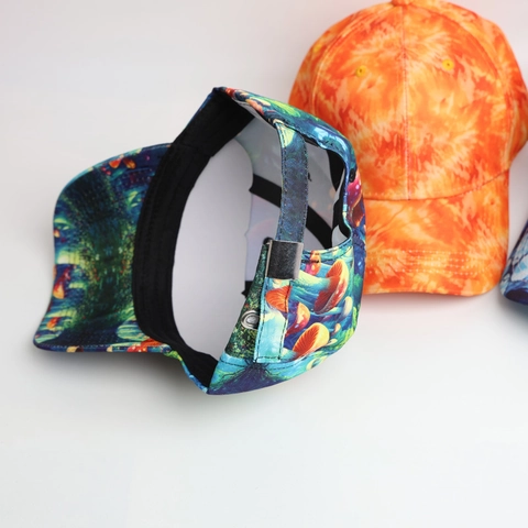 Fashionable Tie-Dye Baseball Cap For Women Men Polyester Breathable Sun Protection Outdoor Casual Adjustable Snapback Hat