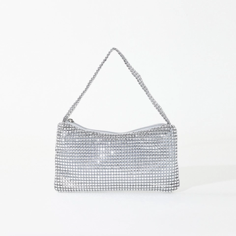 Mini Unterarm Abendtasche Funkelnde Imitation Strass Mode Elegante Kleine Schultertasche Für Damen