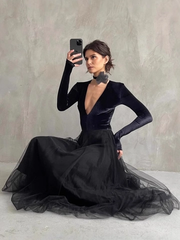 Jupe Mi-Longue Femme Élégante En Maille Tulle Ligne A Taille Haute Élastique Plissée Multi-Couches Fluide Pour Fête