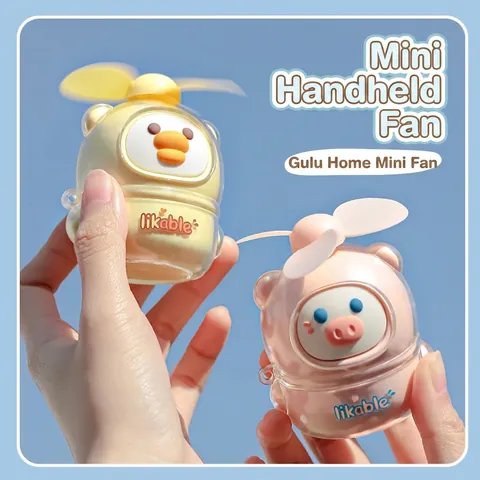 Mini Ventilador USB Portátil de Mano Recargable Dibujos Animados Animal Panda Oso Forma Enfriamiento Ventilador Personal para Oficina Viaje Aire Libre Verano Regalo