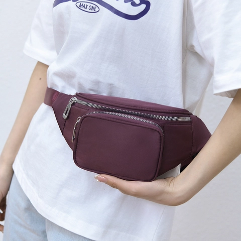 Fashion Waist Bag Waterproof Oxford Cloth Multi Layer Crossbody Fanny Pack For Women And Men Casual Sports Travel