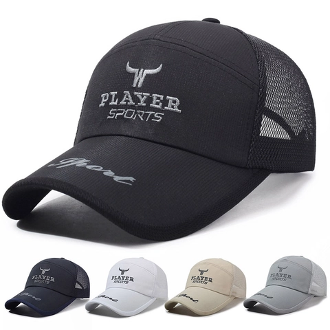 Berretto Da Baseball In Rete Traspirante Protezione Solare Sport All Aperto Regolabile Cappello Trucker Ricamo Lettere