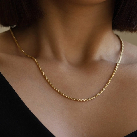 Collier Tressé Simple En Acier Inoxydable Tendance Mode Personnalité Hip Hop Niche Chaîne Clavicule Polyvalente Pour Femmes