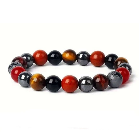 Bracciale Di Perline In Pietra Naturale Elastico Lapislazzuli Ametista Occhio Di Tigre Gioielli Unisex Accessorio Boho