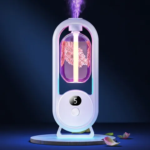 Automatic Air Freshener Spray Machine Aromatherapy Diffuser Modern Minimalist Silent LED Display Wall Mounted USB Rechargeable