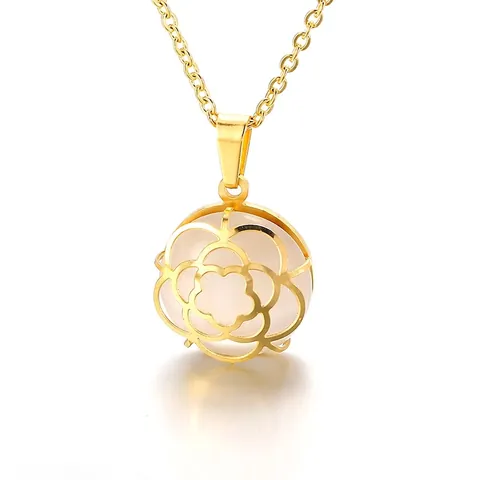 Collares De Moda De Acero Inoxidable Con Colgantes De Libélula Con Diamantes Labios Rojos Flor Geométrica Para Mujer