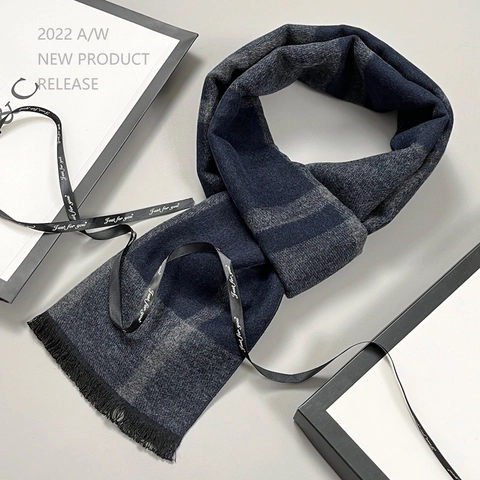 Herren Winter Wollmischung Karo Schal Mit Quasten Weich Warm Jacquard Halswickel Geometrische Mode Schal Für Business Casual Geschenk