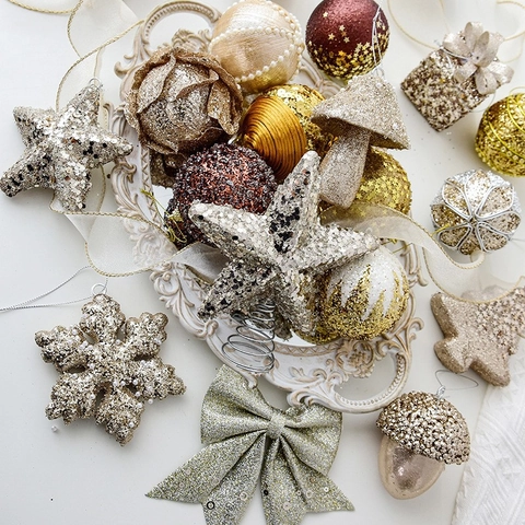 Palle Di Natale In Plastica Ornamenti Luccicanti Dipinti Decorazione Appesa Albero Per Festa Vacanze Casa