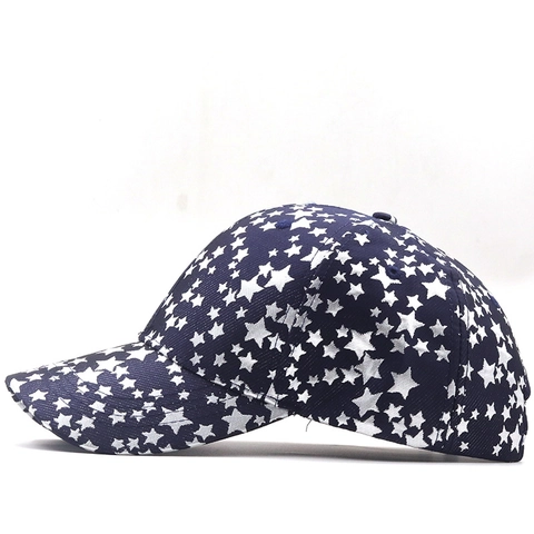 Baseball Cap Cotton Star Print Adjustable Breathable Sun Protection Outdoor Streetwear Fashion For Men Women