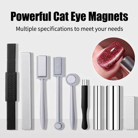 Strong Magnetic Cat Eye Nail Art Tool Double Head Magnet Wand Cylinder For Gel Polish Manicure Accessories DIY