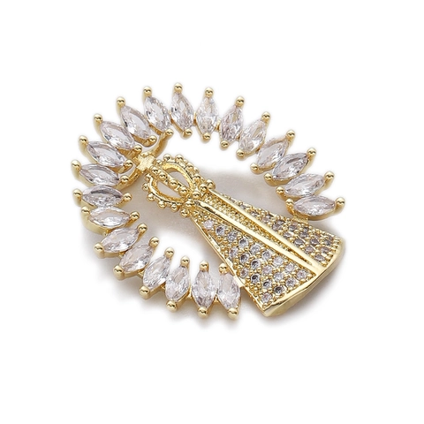 Pendentif En Cuivre Et Zircone Mauvais Œil Papillon Cœur Serrure Fleur Plaqué Or Accessoires De Création De Bijoux Pour Femmes