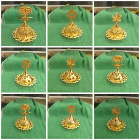 Bruciatore Di Incenso Cavo Oro Metallo Stile Arabo Medio Oriente Incensiere Decorazione Casa Aromaterapia Ornamento