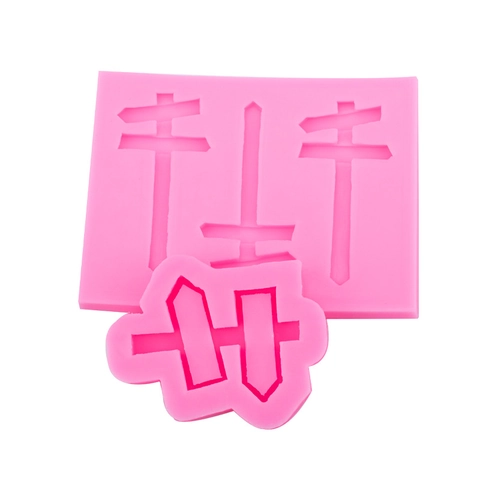 Directional Road Sign Silicone Mold Fence Arrow Shape Fondant Chocolate Cake Decorating Tool