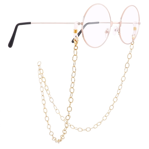 Stainless Steel Glasses Chain Round Link Anti-Slip Eyewear Strap Lanyard For Women Men Fashion Decorative