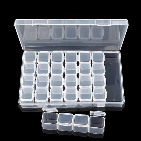 Transparante Plastic Organizer Met Meerdere Compartimenten Afneembare Container Voor Nagelkunst Sieraden Kralen Met Deksel