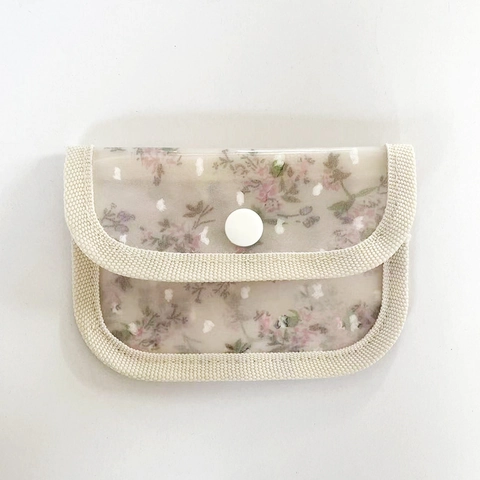 Mini Leinwand Kartenhalter Geldbeutel Wasserdichte Kleine Münztasche Metallknopf Verschluss Streifen Leopard Blumen Muster