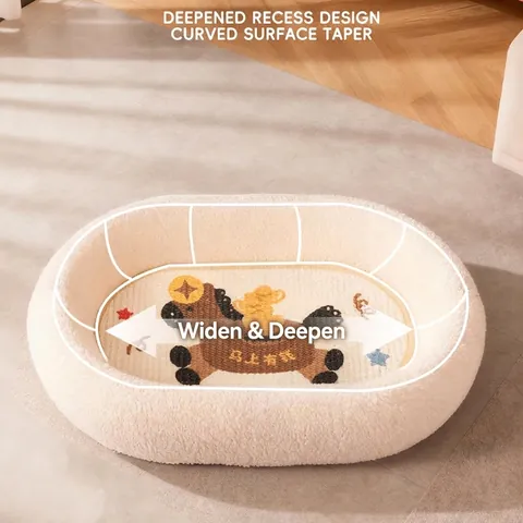 Letto Per Bacino Da Graffiare Per Gatti Sisal Canapa Velluto Teddy Morbido Resistente All'Usura Antiscivolo Pony