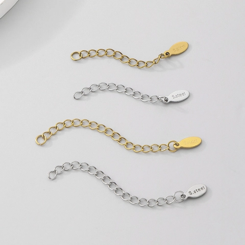 Roestvrijstalen Verlengketting Vacuüm Verguld 18K Goud DIY Sieraden Connector Voor Ketting Armband
