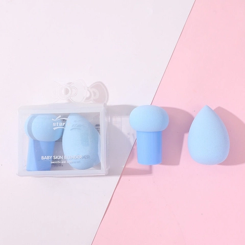 Mushroom Head Makeup Sponge Blender And Waterdrop Puff Soft Hydrophilic Non-Latex Tool For Liquid Foundation BB Cream