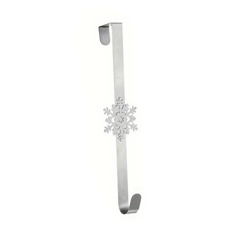 Christmas Wreath Door Hanger Metal Snowflake Star Tree Over Door Hook Ornament Holiday Decoration Front Door