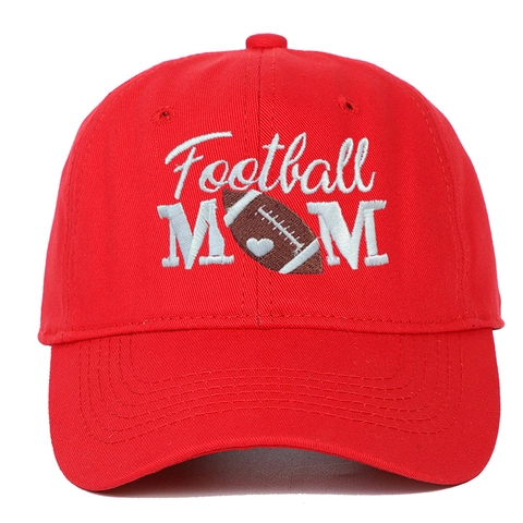 Football MOM Embroidered Baseball Cap Cotton Washed Adjustable Dad Hat For Women Sports Fan Mother Gift