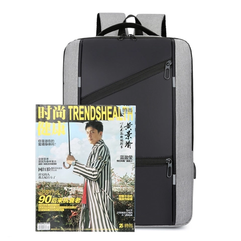 Business Laptop Backpack Oxford Waterproof Anti Theft With USB Charging Port Reflective Strip Large Capacity Rucksack Men